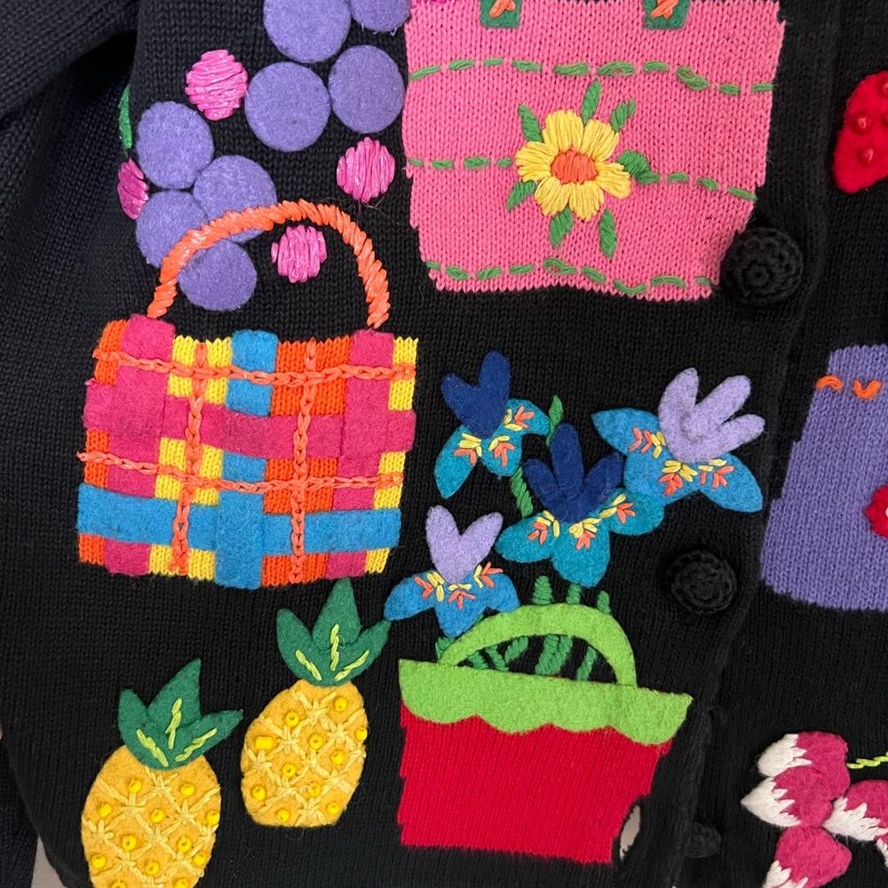 Michael Simon Vintage Garden Cardigan size small - Picture 7 of 8